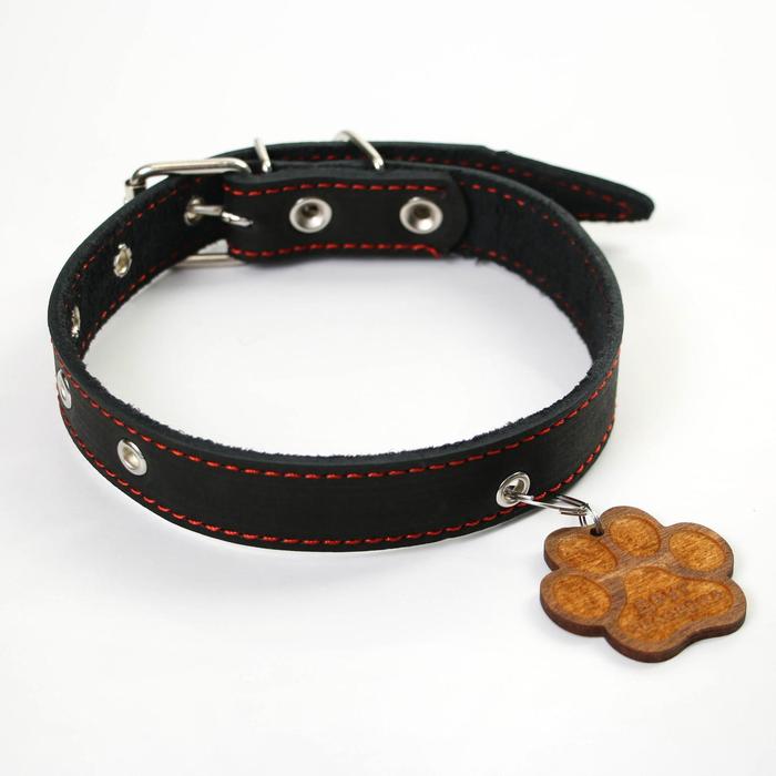 Ошейник кожаный с деревянным подвесом чёрный, 58*2,5 см, ОШ 30-53см
Ошейник кожаный с деревянным подвесом чёрный, 58*2,5 см, ОШ 30-53см