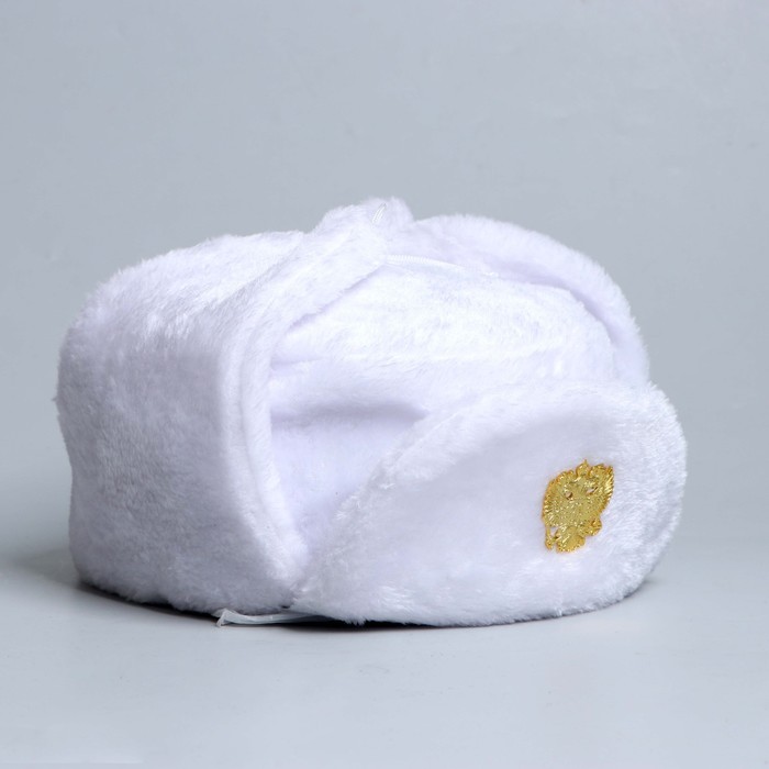 Шапка-ушанка «Белая», значок герб
Шапка-ушанка «Белая», значок герб