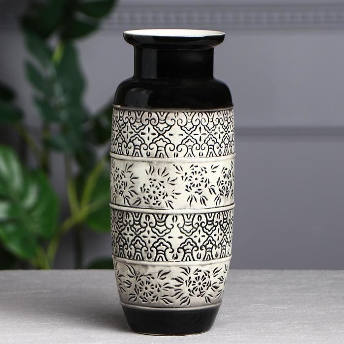 Ваза керамическая "Шанхай", настольная, чёрно-белая, 26 см
Ваза керамическая "Шанхай", настольная, чёрно-белая, 26 см