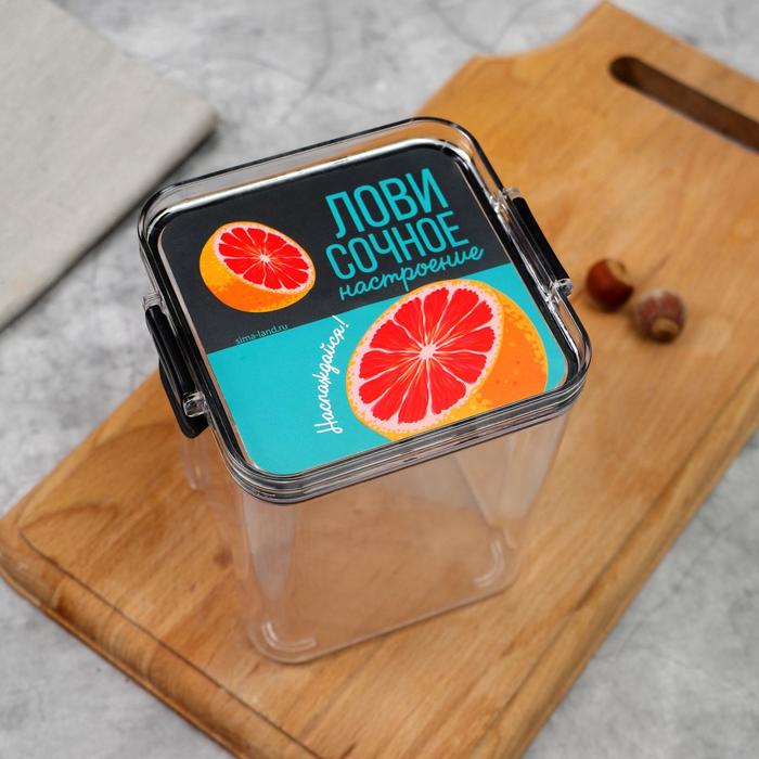 Контейнер "Лови сочное настроение", 700 мл
Контейнер "Лови сочное настроение", 700 мл