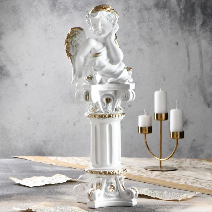 Статуэтка "Ангел на колонне", золотистая, гипс, 52 см
Статуэтка "Ангел на колонне", золотистая, гипс, 52 см