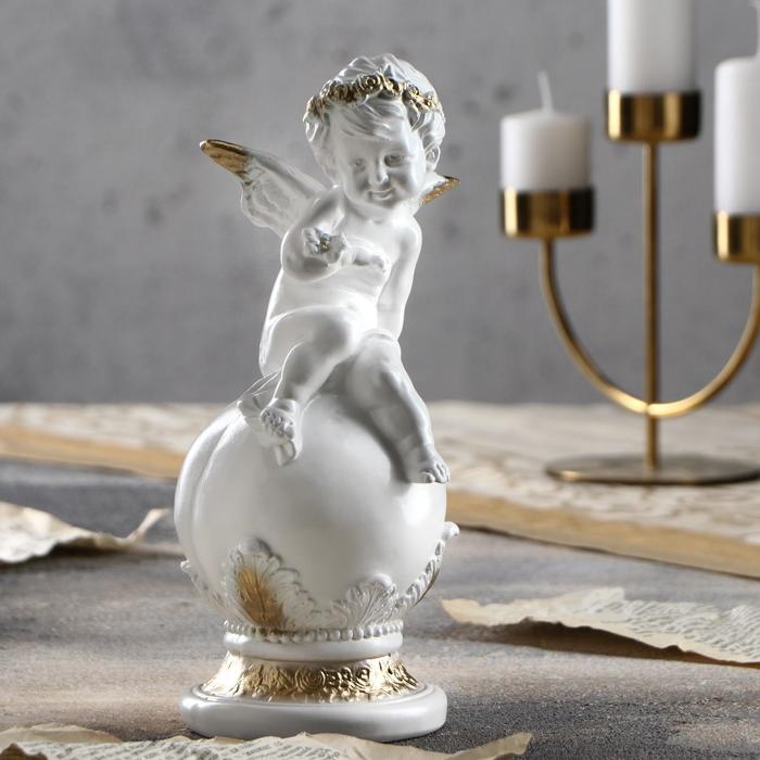 Статуэтка "Ангел на шаре с бабочкой", золотистая, 24 см
Статуэтка "Ангел на шаре с бабочкой", золотистая, 24 см