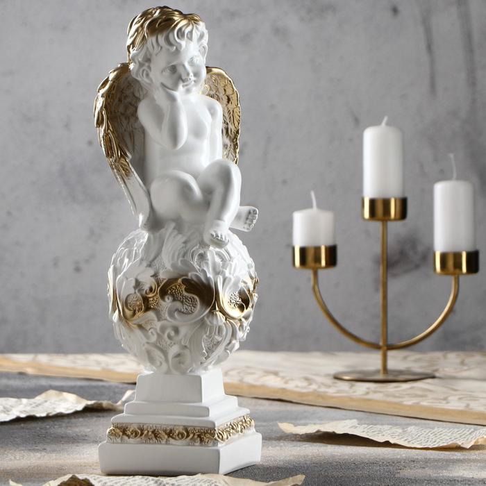 Статуэтка "Ангел на шаре", золотистый, 37 см 
Статуэтка "Ангел на шаре", золотистый, 37 см