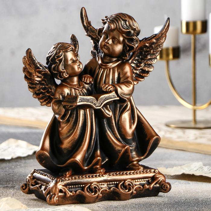 Статуэтка "Ангел пара с книгой", бронзовый цвет, 23 см
Статуэтка "Ангел пара с книгой", бронзовый цвет, 23 см