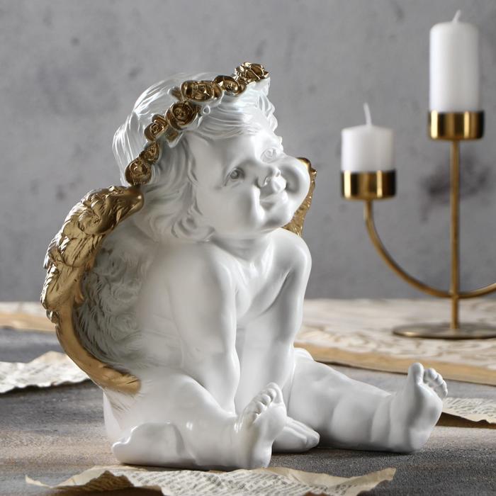 Статуэтка "Ангел сидящий", золотистая, 24 см
Статуэтка "Ангел сидящий", золотистая, 24 см