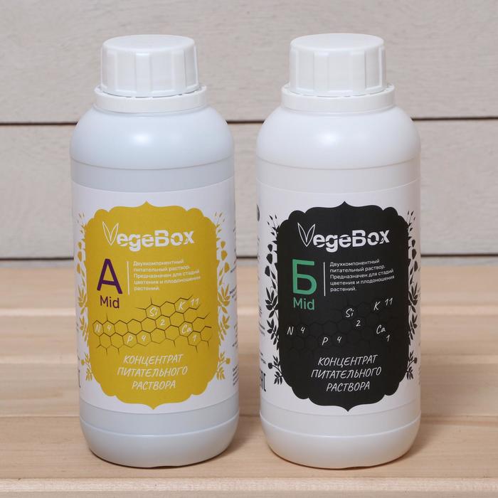 Питательный раствор для гидропоники, Mid (А+Б), 2 шт. по 500 мл, для стадии цветения и плодоношения
Питательный раствор для гидропоники, Mid (А+Б), 2 шт. по 500 мл, для стадии цветения и плодоношения