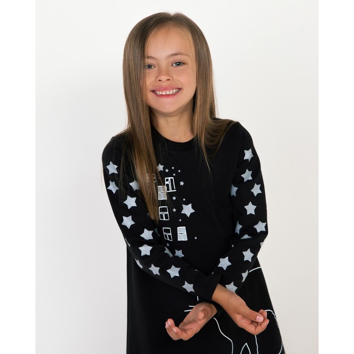 фото Платье для девочки, цвет чёрный, рост 116 см luneva