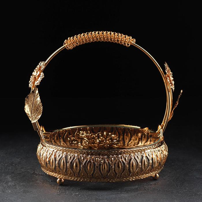 Подставка под фрукты «Элегия», 25×20,5 см, круглая, цвет металла золотой
Подставка под фрукты «Элегия», 25×20,5 см, круглая, цвет металла золотой