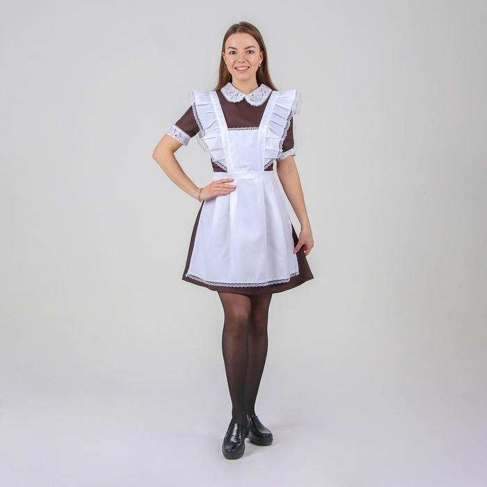 Школьный фартук, р. 46, цвет белый + набор шаров 5 шт.