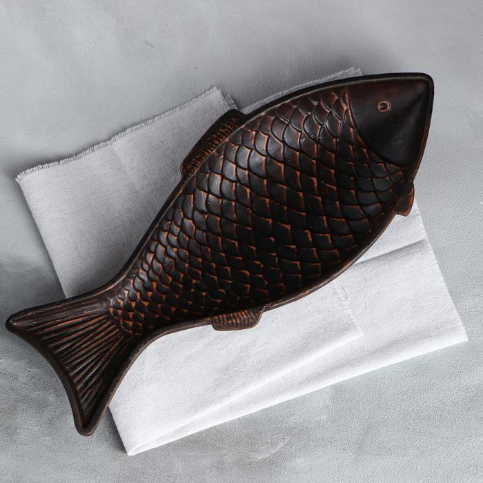 Блюдо для подачи "Карп", декор, красная глина, 40*18 см
Блюдо для подачи "Карп", декор, красная глина, 40*18 см