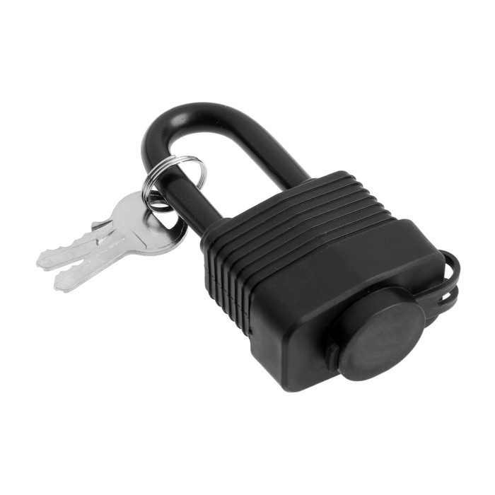 фото Замок навесной lockland, 40 мм, влагозащищенный, длинная дужка, 2 ключа, цвет черный