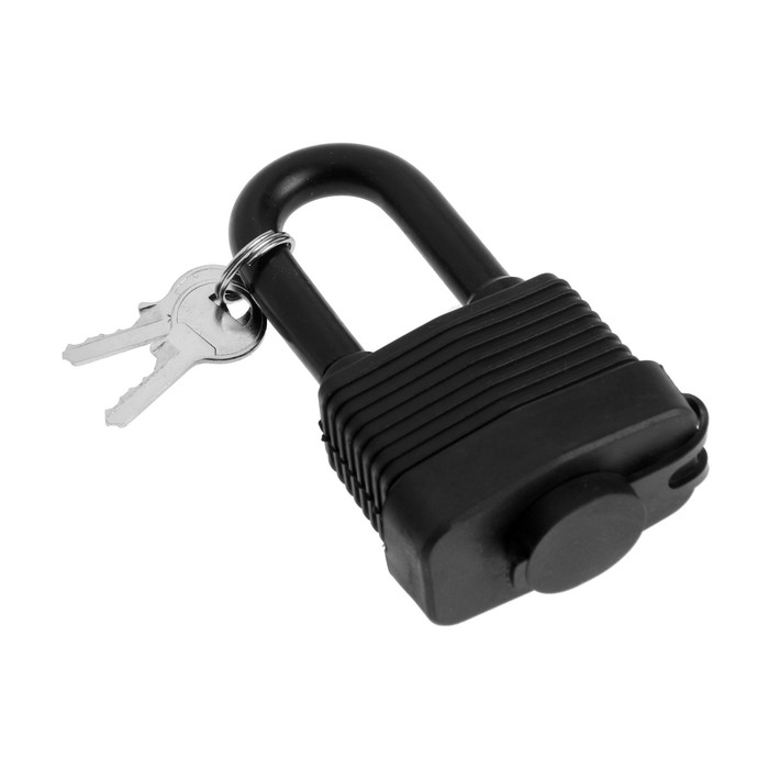 фото Замок навесной lockland, 50 мм, влагозащищенный, длинная дужка, 2 ключа, цвет черный