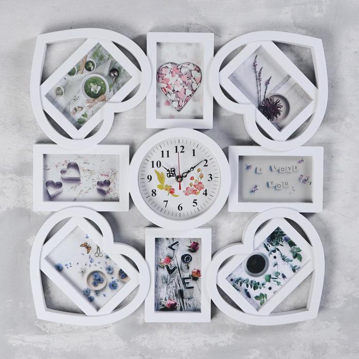 Часы настенные, серия: Фото, "Висам", 8 фоторамок, плавный ход, d=14.7 см, 10 х 15 см, 52 х 52 см
Часы настенные, серия: Фото, "Висам", 8 фоторамок, плавный ход, d=14.7 см, 10 х 15 см, 52 х 52 см