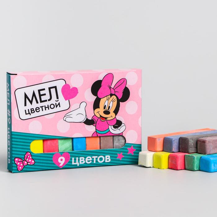 Набор мелков школьных, 9 цветов, "Минни", Минни Маус 
Набор мелков школьных, 9 цветов, "Минни", Минни Маус
