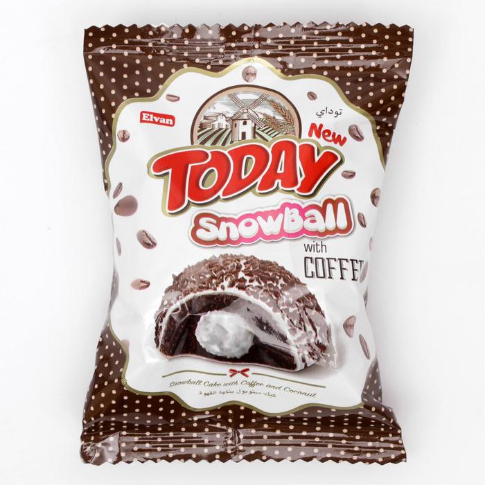 Кекс Today Snowball со вкусом кофе и кокоса, 50 г
Кекс Today Snowball со вкусом кофе и кокоса, 50 г