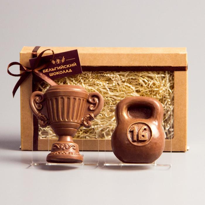Шоколадные фигурки, 2 в 1 «Кубок + Гиря», 160 г
Шоколадные фигурки, 2 в 1 «Кубок + Гиря», 160 г