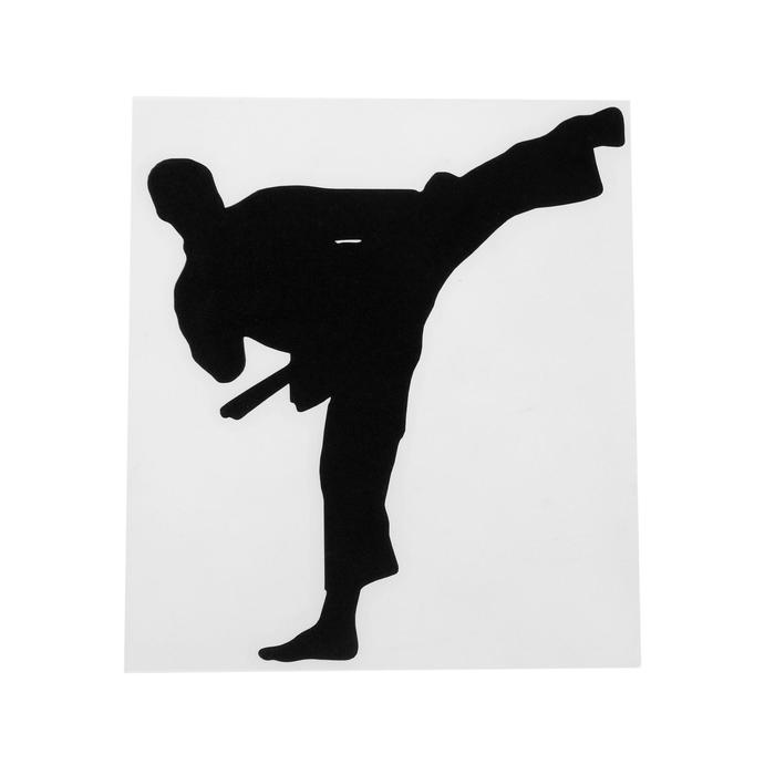 Наклейка на авто, 12×14 см, "Каратист", черный
Наклейка на авто, 12×14 см, "Каратист", черный