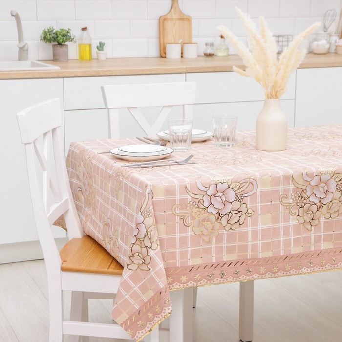 Клеёнка ажурная Lace «Богатство цветов», ширина 137 см, рулон 20 метров, цвет золотой 
Клеёнка ажурная Lace «Богатство цветов», ширина 137 см, рулон 20 метров, цвет золотой