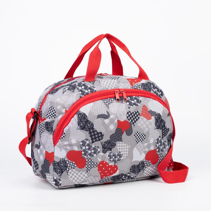 Сумка дорожная детская на молнии, 2 наружных кармана, цвет серый/красный
Сумка дорожная детская на молнии, 2 наружных кармана, цвет серый/красный