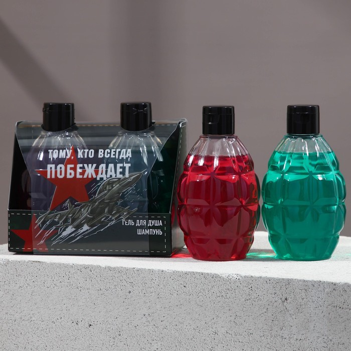 Набор «Тому, кто всегда побеждает»: гель для душа во флаконе граната, 250 мл, мужской парфюм; шампунь для всех типов волос, 250 мл
Набор «Тому, кто всегда побеждает»: гель для душа во флаконе граната, 250 мл, мужской парфюм; шампунь для всех типов волос, 250 мл