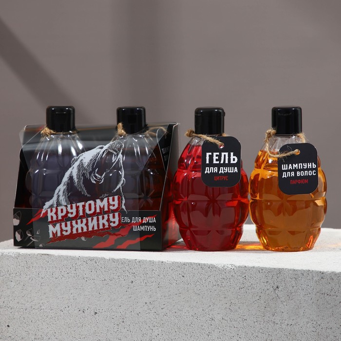 Набор «Крутому мужику»: гель для душа во флаконе граната, 250 мл, мужской парфюм; шампунь для всех типов волос, 250 мл
Набор «Крутому мужику»: гель для душа во флаконе граната, 250 мл, мужской парфюм; шампунь для всех типов волос, 250 мл