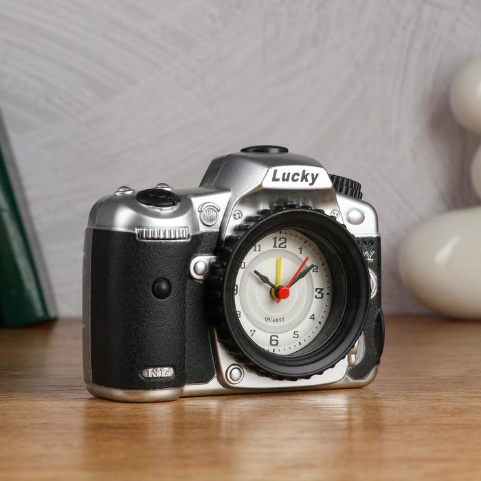 Будильник настольный "Фотоаппарат" d=6.1 см, 14.6х11.5 см, дискретный ход
Будильник настольный "Фотоаппарат" d=6.1 см, 14.6х11.5 см, дискретный ход