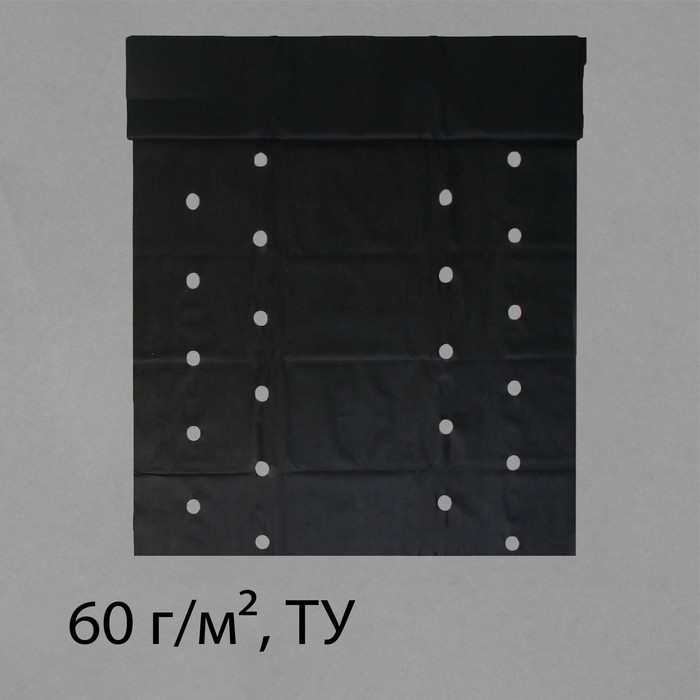 Материал мульчирующий, 10 × 1.6 м, плотность 60 г/м², спанбонд с УФ-стабилизатором, четыре ряда перфорации, чёрный, Greengo
Материал мульчирующий, 10 × 1.6 м, плотность 60 г/м², спанбонд с УФ-стабилизатором, четыре ряда перфорации, чёрный, Greengo