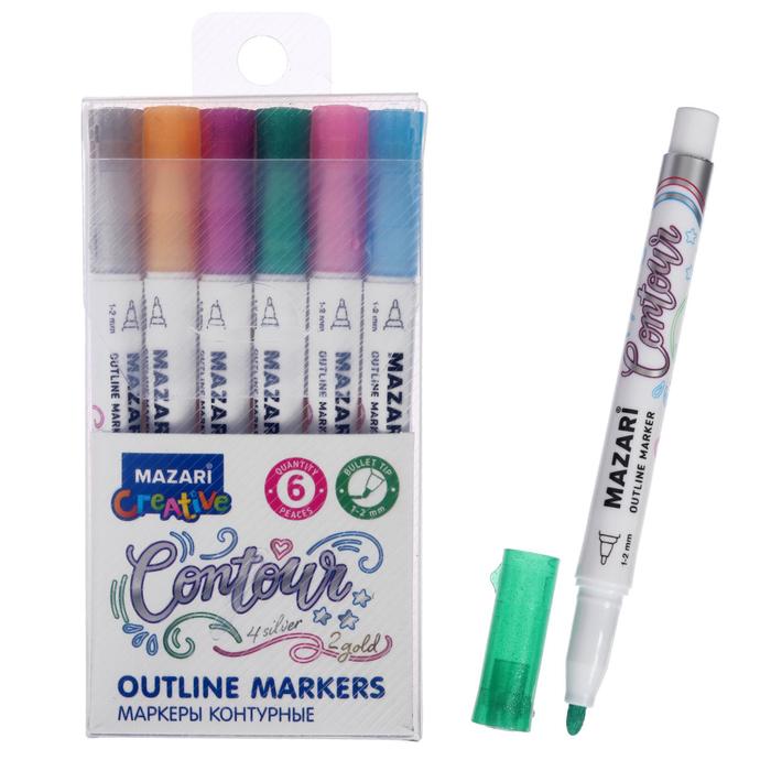 Набор маркеров-красок с контуром Mazari Contour, 6 цветов
Набор маркеров-красок с контуром Mazari Contour, 6 цветов