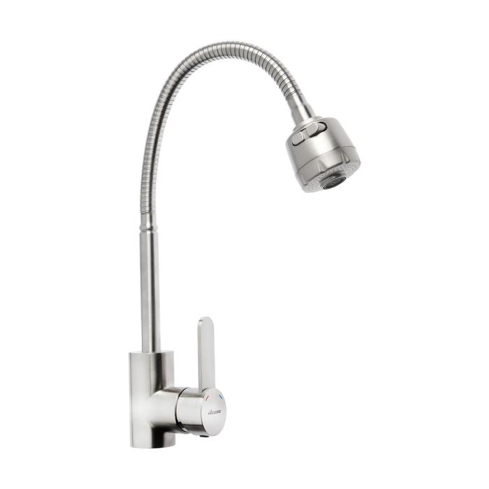 Смеситель для кухни Accoona A48104, однорычажный, с гибким изливом, нержавеющая сталь, хром
Смеситель для кухни Accoona A48104, однорычажный, с гибким изливом, нержавеющая сталь, хром