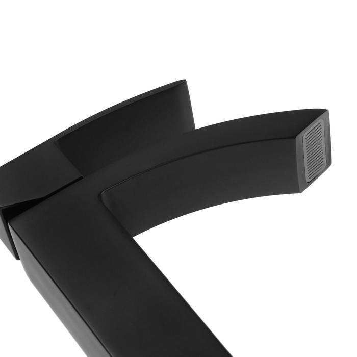 фото Смеситель для раковины accoona a9123f, однорычажный, высокий, черный