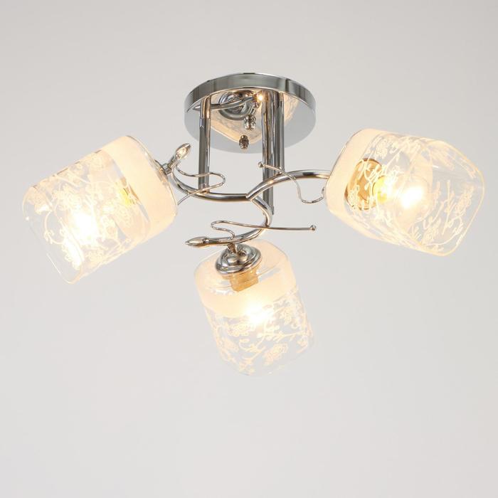 Люстра 6961/3 3х60Вт Е27, хром/прозрачный матовый
Люстра 6961/3 3х60Вт Е27, хром/прозрачный матовый