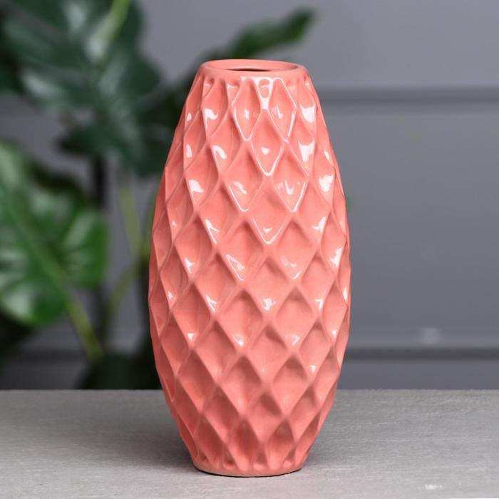 Ваза керамическая "Евро", настольная, рифлёная, розовая, 22 см
Ваза керамическая "Евро", настольная, рифлёная, розовая, 22 см