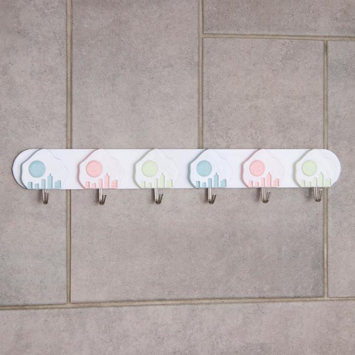 Планка на 6 крючков «Мегаполис», 38×6 см
Планка на 6 крючков «Мегаполис», 38×6 см