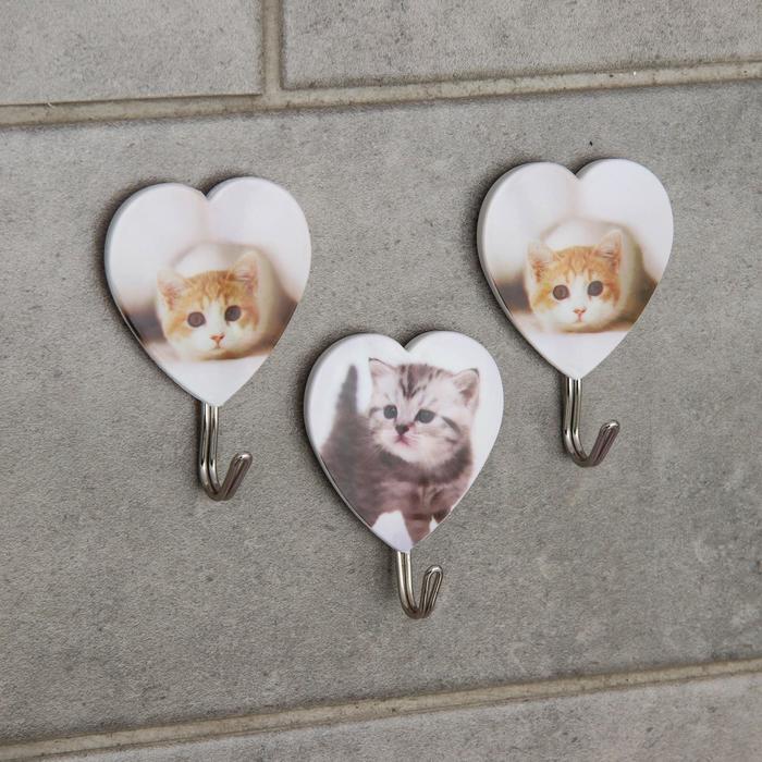 Набор крючков на липучке «Котята», 3 шт, рисунок и форма МИКС
Набор крючков на липучке «Котята», 3 шт, рисунок и форма МИКС