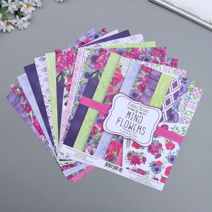 Набор бумаги для скрапбукинга "Mind Flowers" 10 листов, 20х20 см
Набор бумаги для скрапбукинга "Mind Flowers" 10 листов, 20х20 см