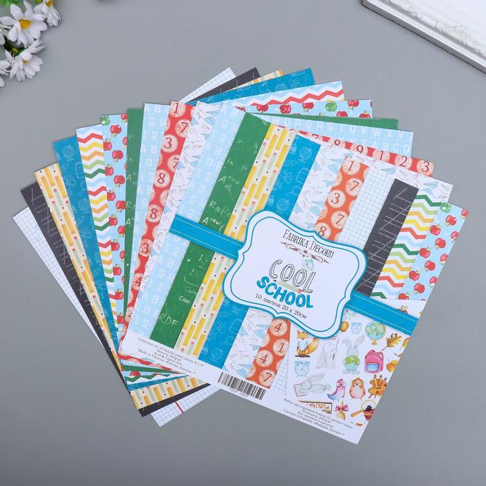Набор бумаги для скрапбукинга "Cool school" 10 листов, 20х20 см
Набор бумаги для скрапбукинга "Cool school" 10 листов, 20х20 см