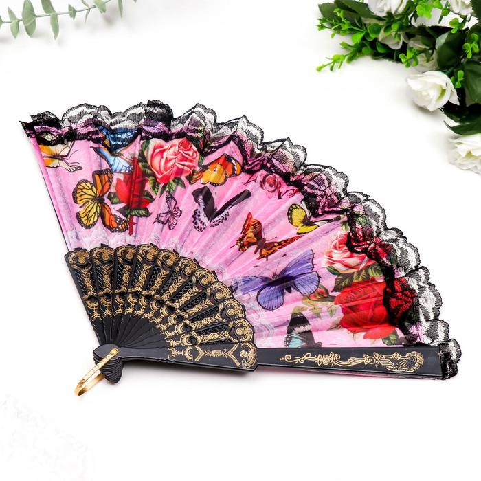 Веер пластик, текстиль "Бабочки и цветы на леопарде с кружевом" МИКС 23 см
Веер пластик, текстиль "Бабочки и цветы на леопарде с кружевом" МИКС 23 см