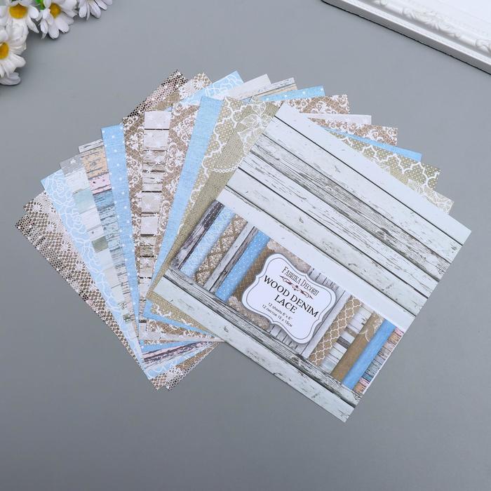 Набор бумаги для скрапбукинга "Wood denim lace " 12 листов, 15х15 см
Набор бумаги для скрапбукинга "Wood denim lace " 12 листов, 15х15 см