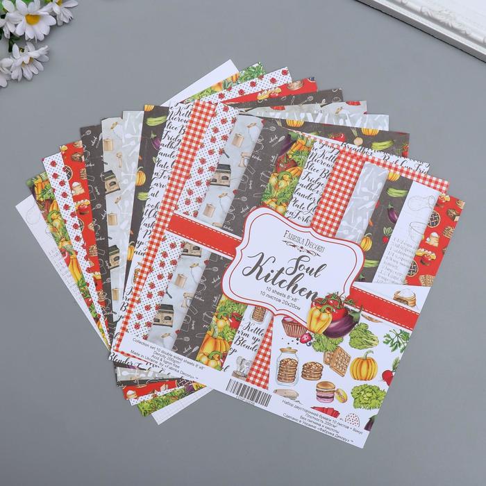 Набор бумаги для скрапбукинга "Soul Kitchen" 10 листов, 20х20 см
Набор бумаги для скрапбукинга "Soul Kitchen" 10 листов, 20х20 см