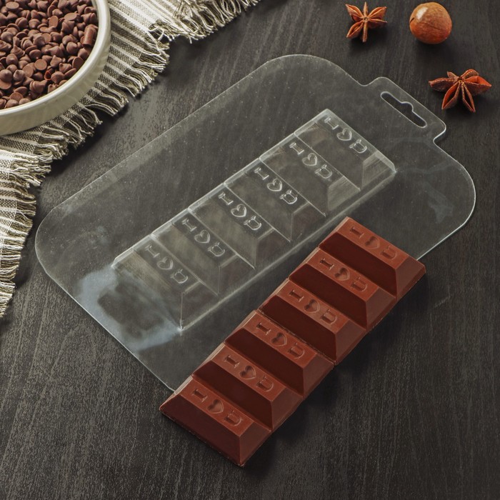 Форма для шоколада «Батончик I love you», цвет прозрачный
Форма для шоколада «Батончик I love you», цвет прозрачный