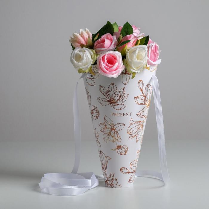Конверт‒конус для цветов Present, 24 × 27 см
Конверт‒конус для цветов Present, 24 × 27 см
