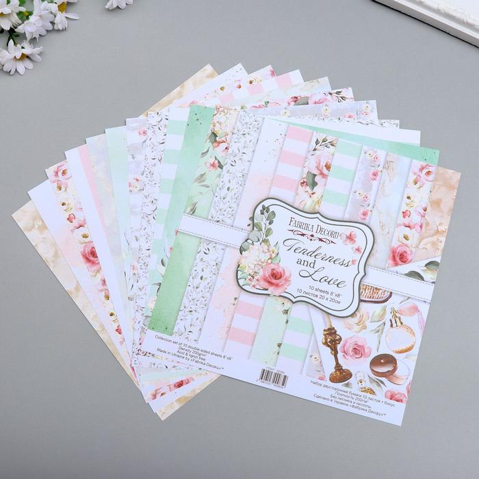Набор бумаги для скрапбукинга "Tenderness and love" 10 листов, 20х20 см
Набор бумаги для скрапбукинга "Tenderness and love" 10 листов, 20х20 см