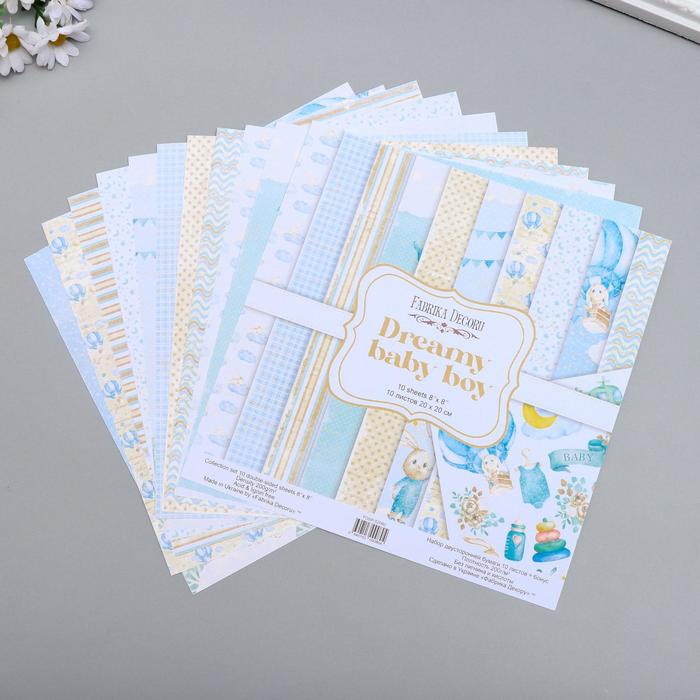 Набор бумаги для скрапбукинга "Dreamy baby boy" 10 листов, 20х20 см
Набор бумаги для скрапбукинга "Dreamy baby boy" 10 листов, 20х20 см