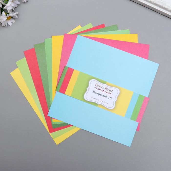 Набор бумаги для скрапбукинга "Backgrounds 4" 8 листов, 15х15 см
Набор бумаги для скрапбукинга "Backgrounds 4" 8 листов, 15х15 см