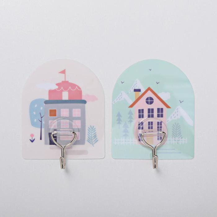 Набор крючков на липучке «Дом», 2 шт, дизайн МИКС
Набор крючков на липучке «Дом», 2 шт, дизайн МИКС