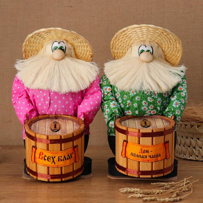 Оберег - домовой "Иваныч с бочкой-копилкой", h = 40 см, микс
Оберег - домовой "Иваныч с бочкой-копилкой", h = 40 см, микс