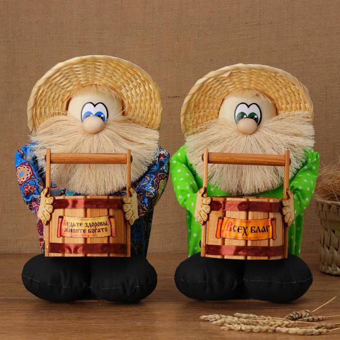 Оберег - домовой "Фёдор с кадушкой", h = 33 см, микс
Оберег - домовой "Фёдор с кадушкой", h = 33 см, микс