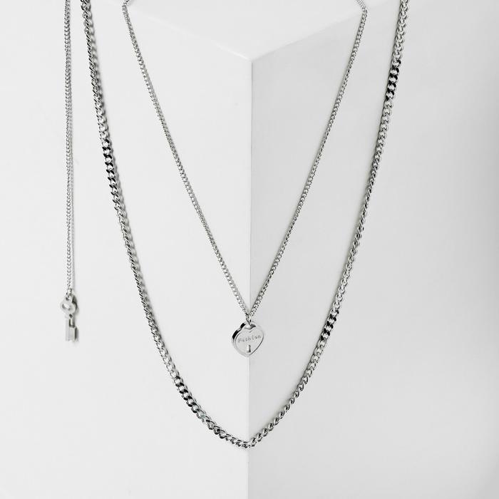 Кулон ассорти "Стальной" ключ от сердца, цвет серебро, L=50
Кулон ассорти "Стальной" ключ от сердца, цвет серебро, L=50