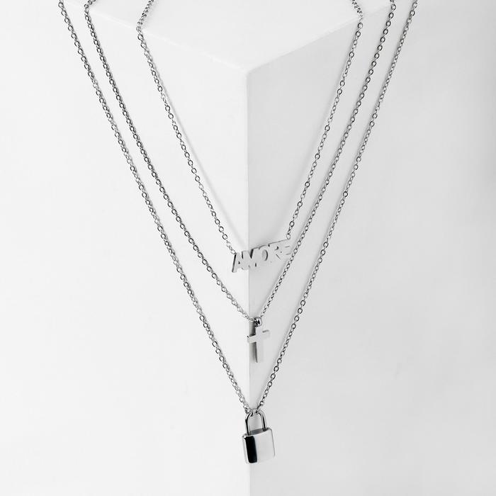 Кулон ассорти "Стальной" любовь, цвет серебро, L=48
Кулон ассорти "Стальной" любовь, цвет серебро, L=48