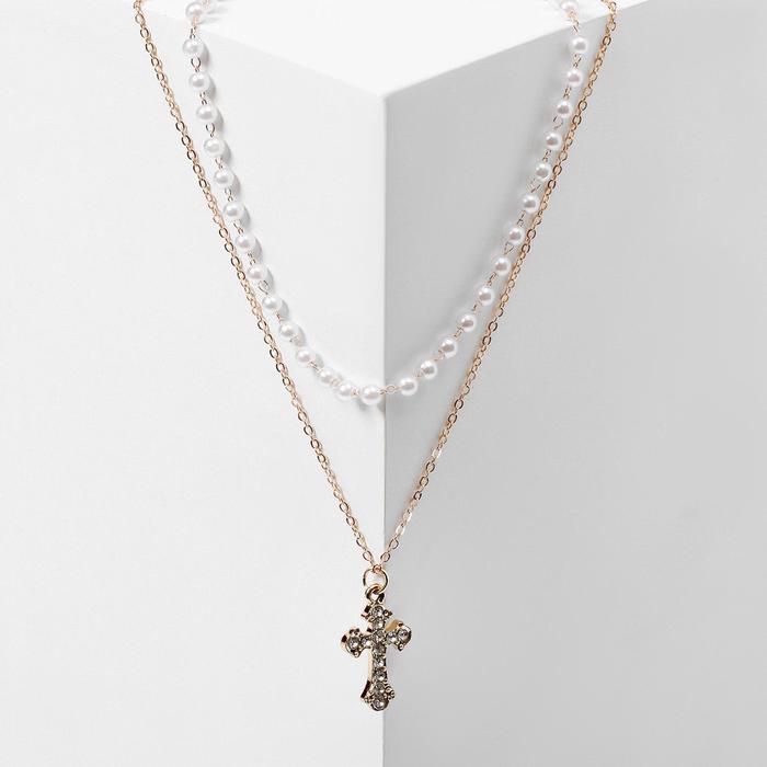 Кулон "Цепь" нить из жемчуга, крест фигурный, цвет белый в золоте, L=42
Кулон "Цепь" нить из жемчуга, крест фигурный, цвет белый в золоте, L=42